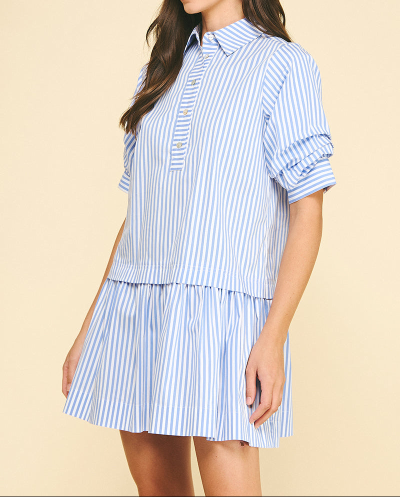 Striped Dress - Blue