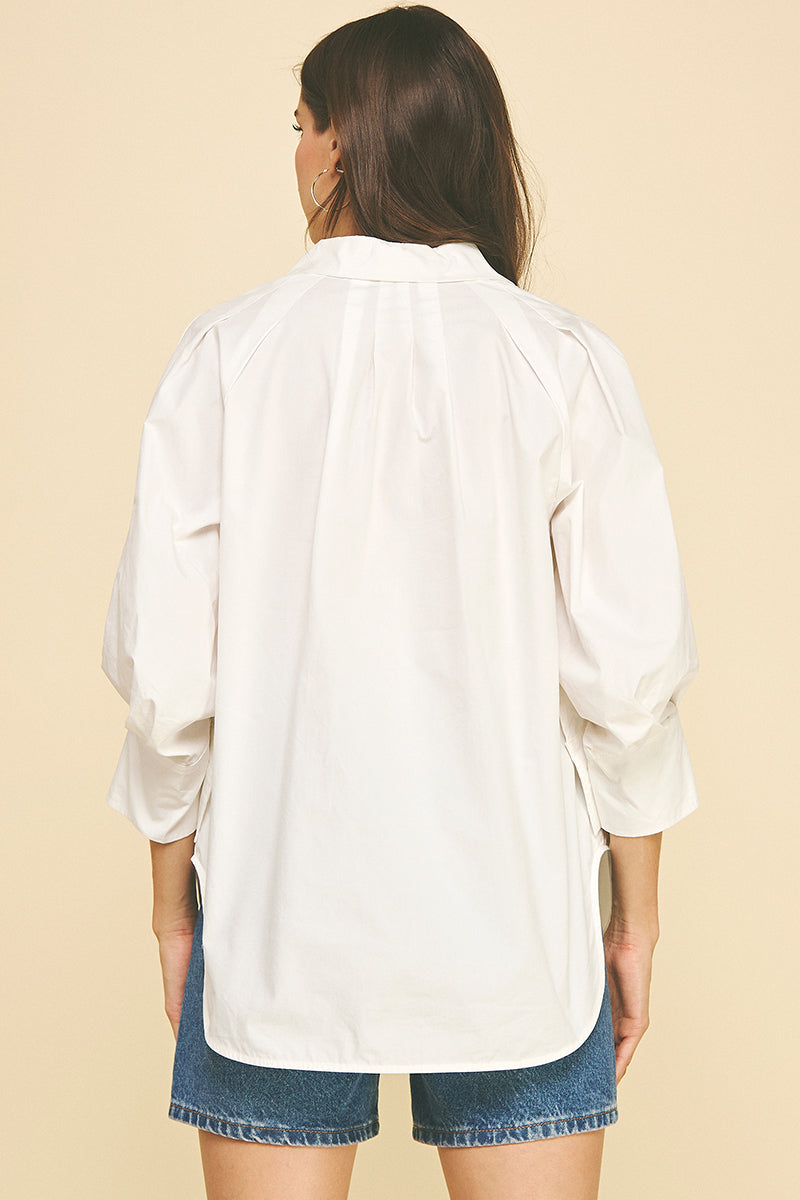 The Avery Dramatic Wide Cuff Blouse