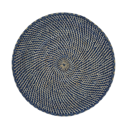 Rattan Placemat | Navy Blue