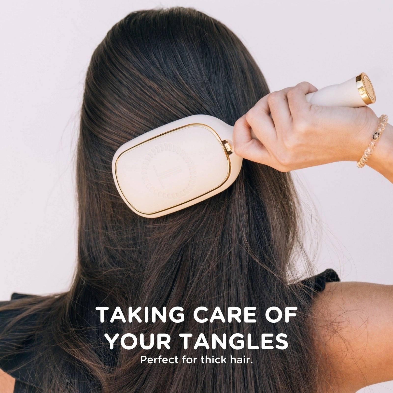 Teleties Detangler Hair Brush For Thick Hair - Tan