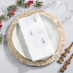 Embroidered Christmas Tree Napkin - Set of 4