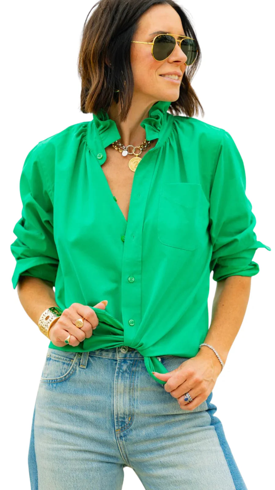 KMJ Quarantina - Kelly Green or Chambray