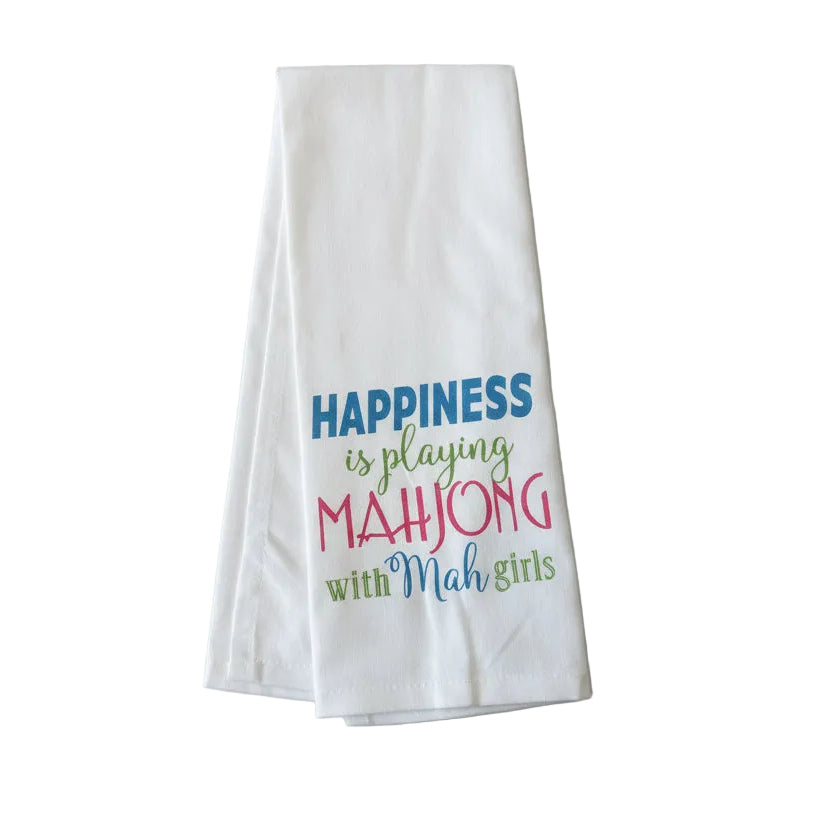 Kitchen Towel - Happiness is Playing Mahjong
