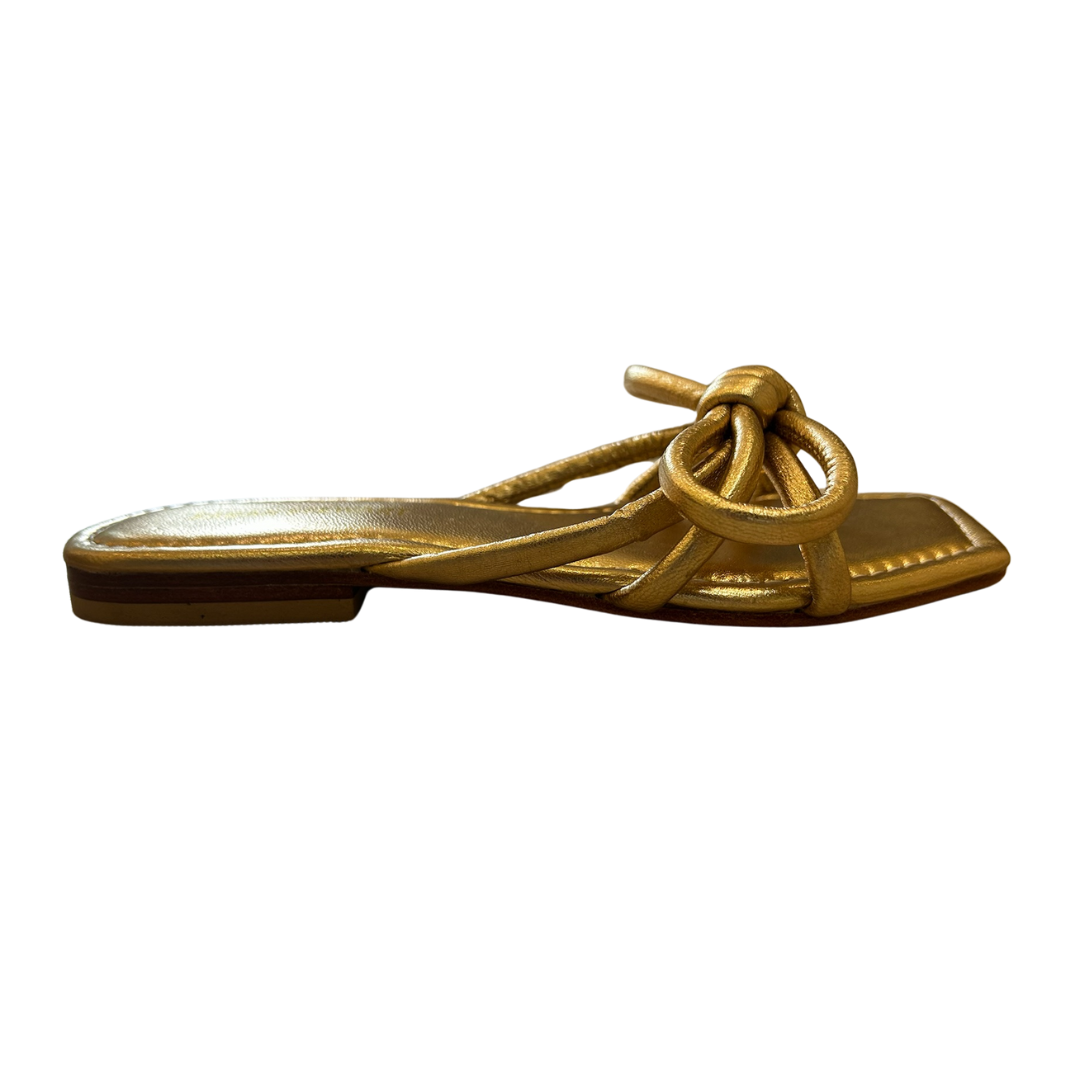 Beth Bow Sandal - Gold