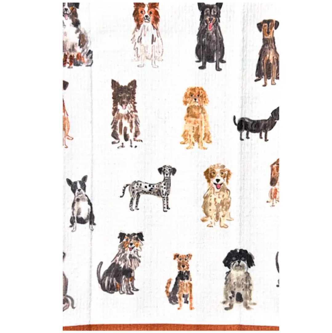 Doggie Dog Double Sided Tea Towel
