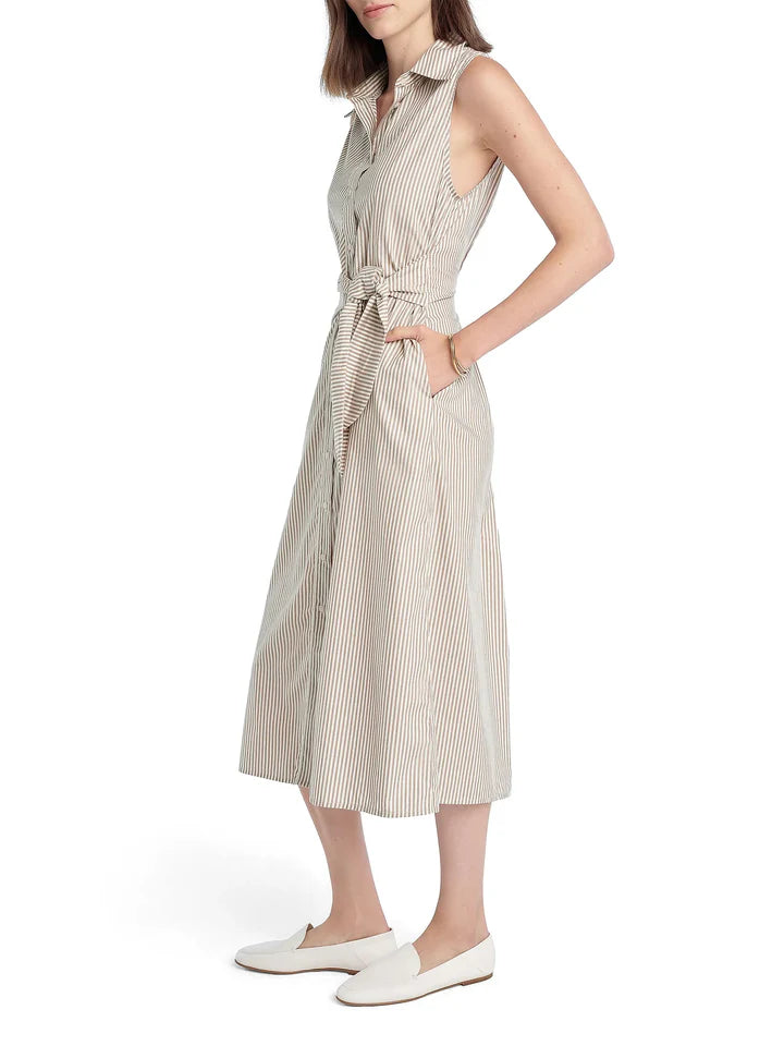 Favorite Daughter The Good Behavior Dress - Soft Taupe Stripe
