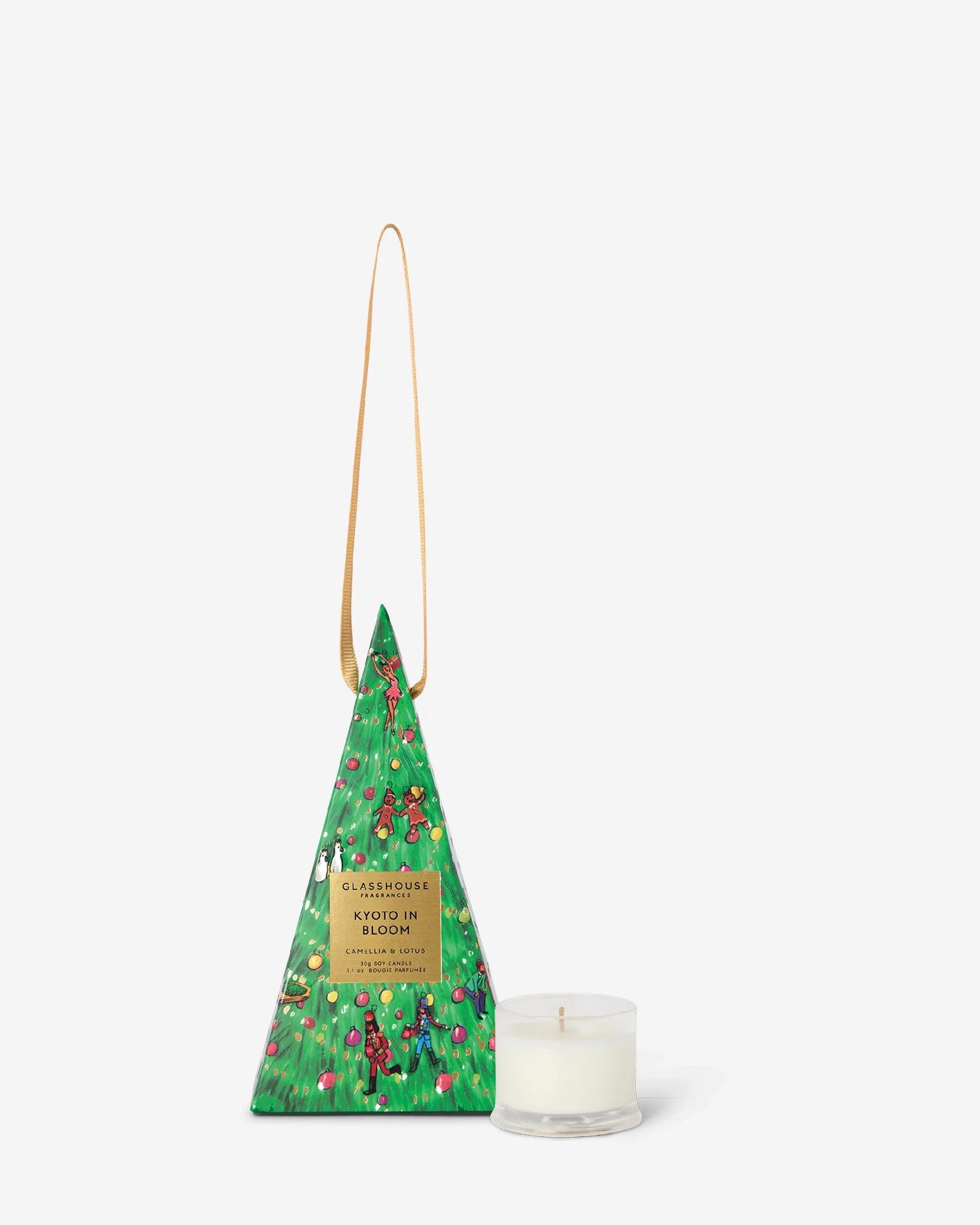 Glasshouse Christmas Bauble Candle Kyoto in Bloom 1.06 oz.