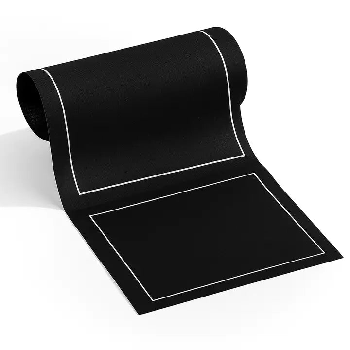 Midnight Toast Cocktail Napkin Roll - Black