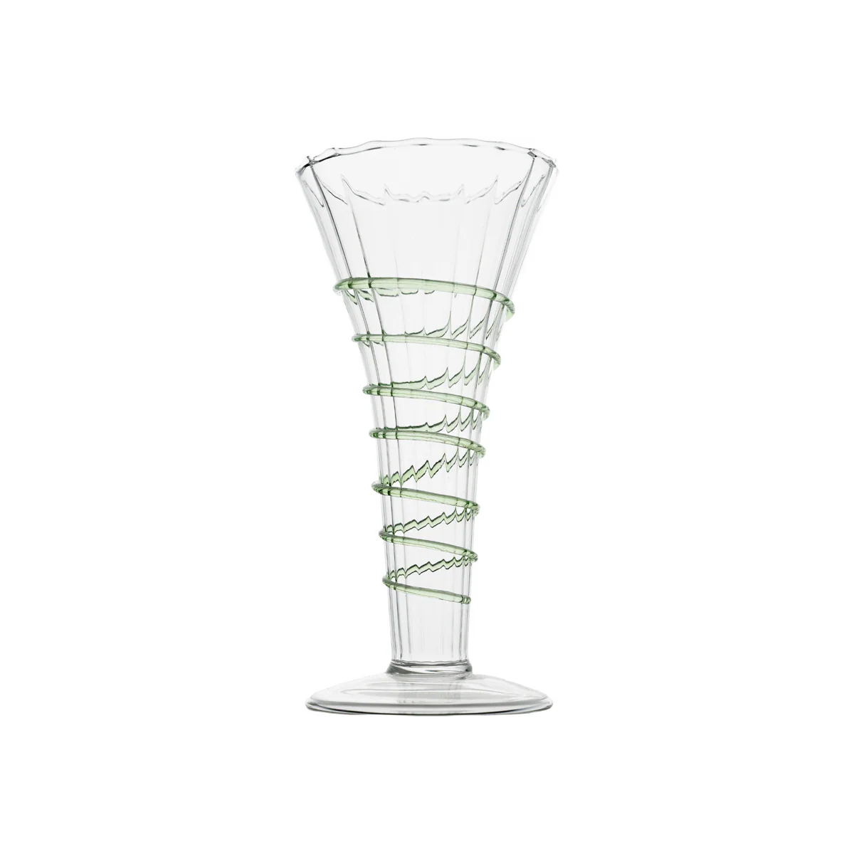 Bud Vase Swirl Rope - Clear or Green Swirl