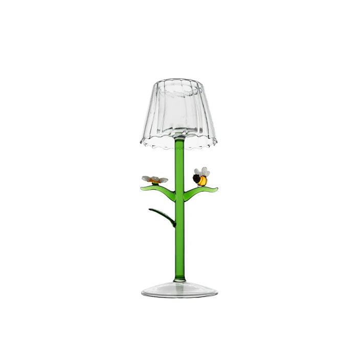 Tealight with Bee and Flower