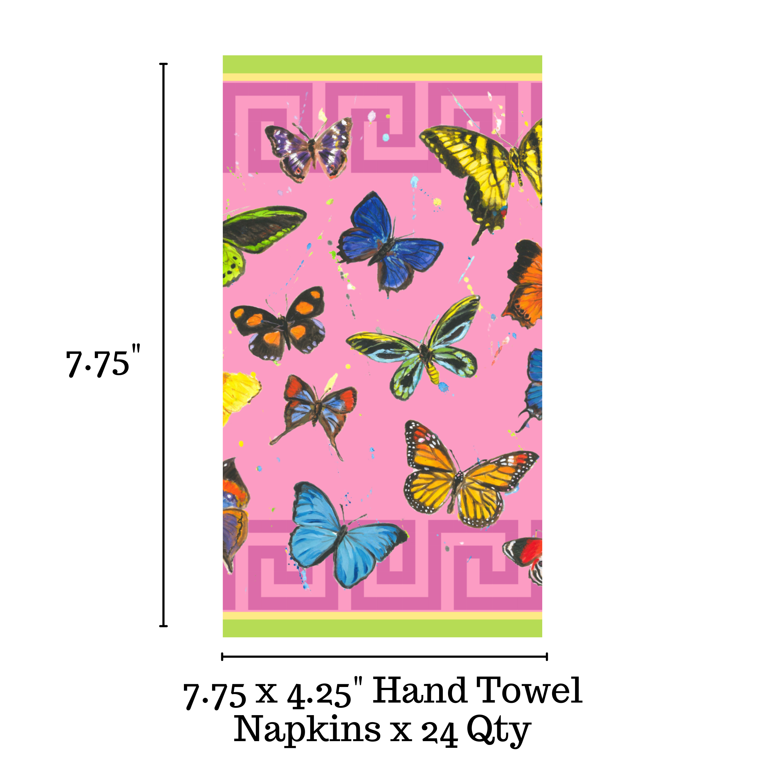 Butterfly Greek Key Guest Towels