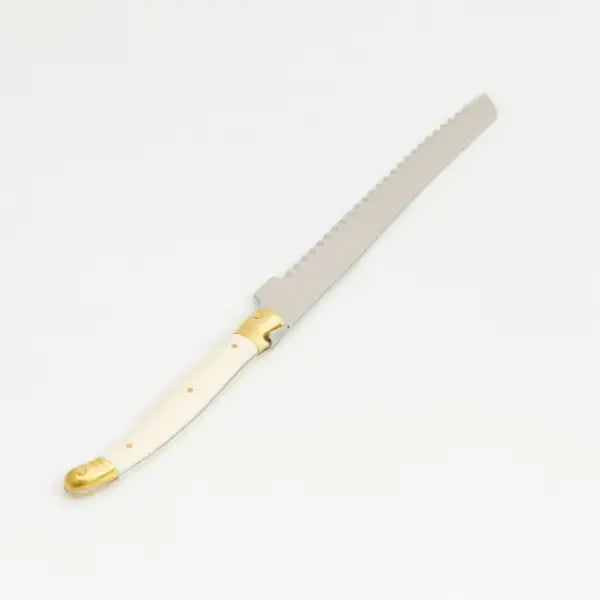 Jean Dubost Bread Knife in Wood Box Ivory