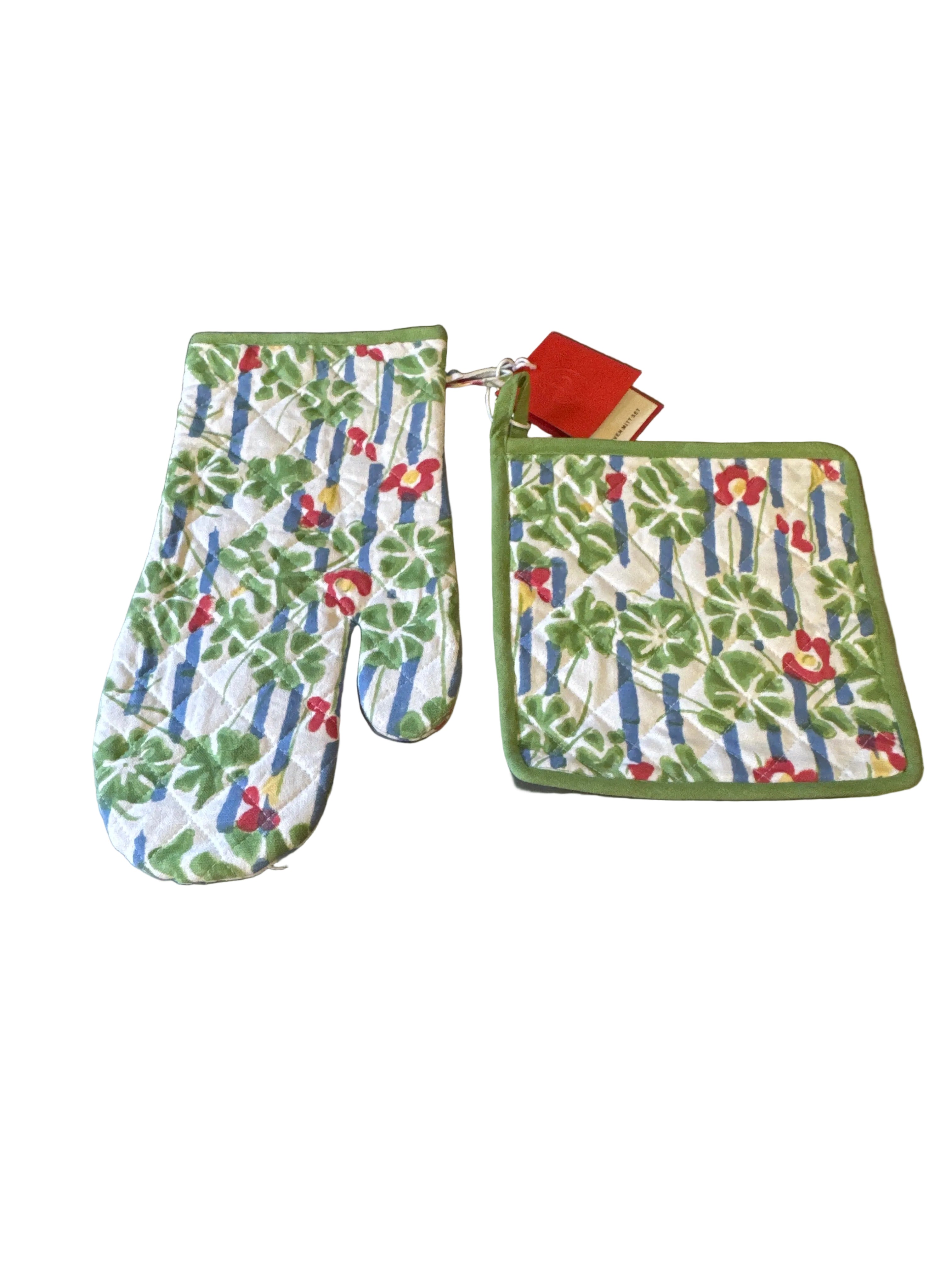Geranium Carnival Oven Mitt Set
