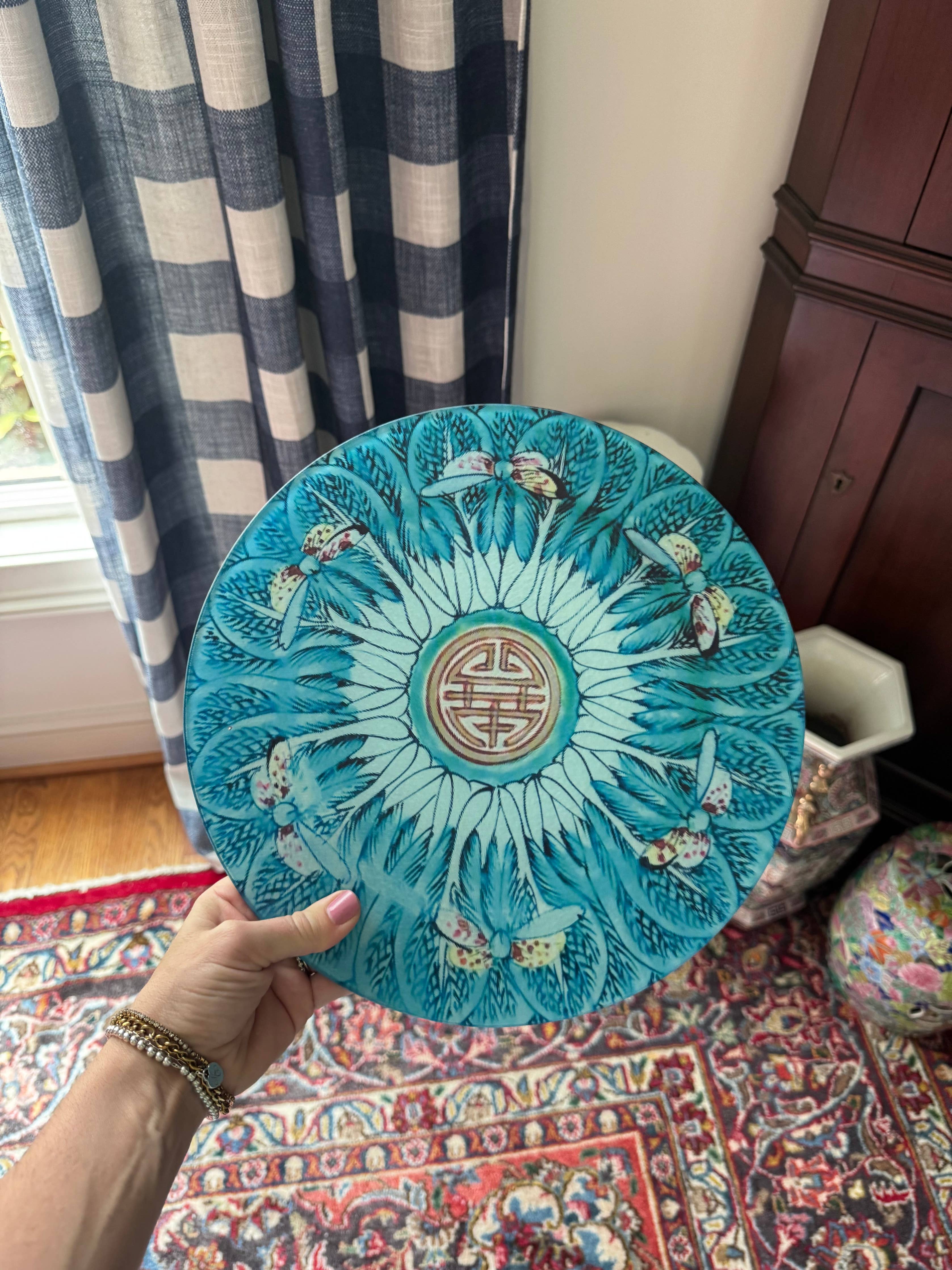 Grandmillennial China Plate Cutting Board: Three Variants