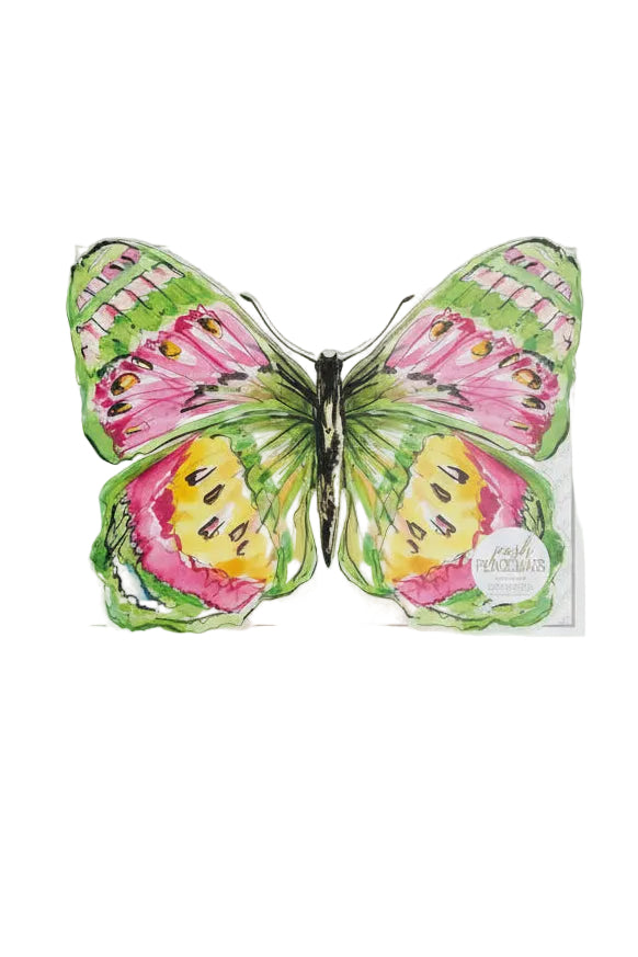 Green, Pink, and Yellow Butterfly Placemat