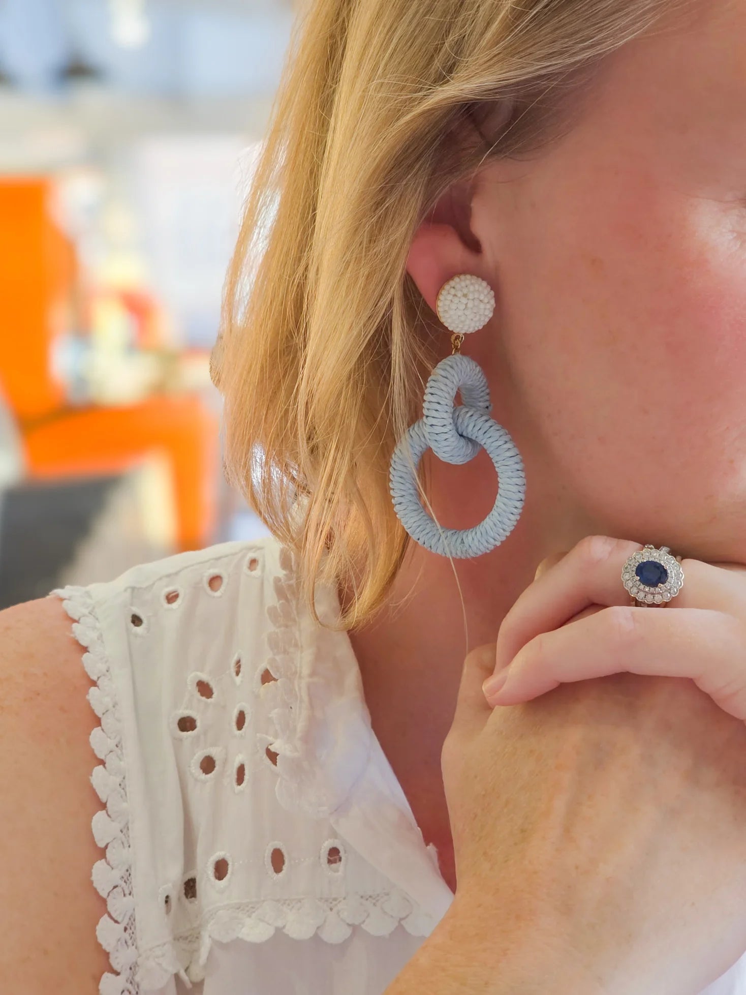 Nantucket Raffia Earrings - 4 Colors