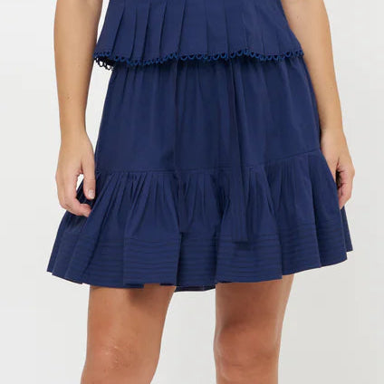 OLIPHANT Ginny Mini Skirt - Tisbury Navy