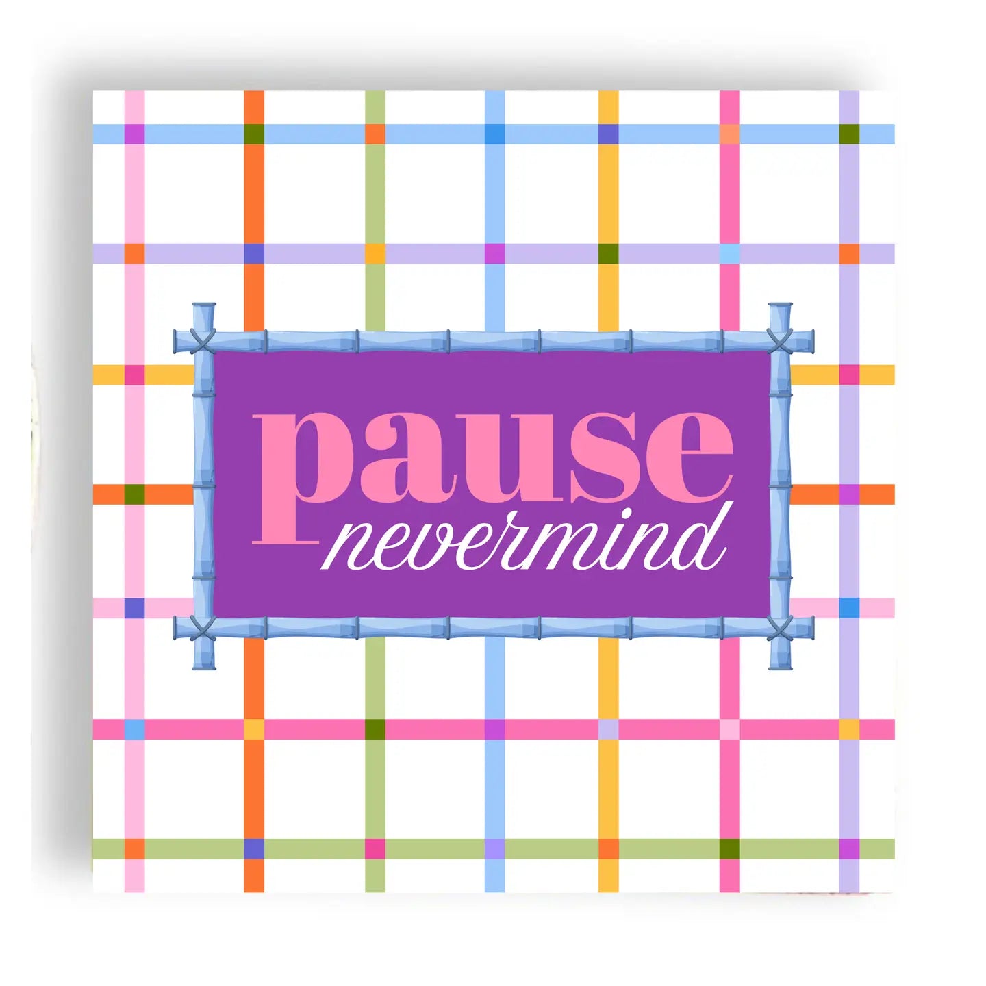 Mahjong "Pause Nevermind" 24ct Cocktail Napkins