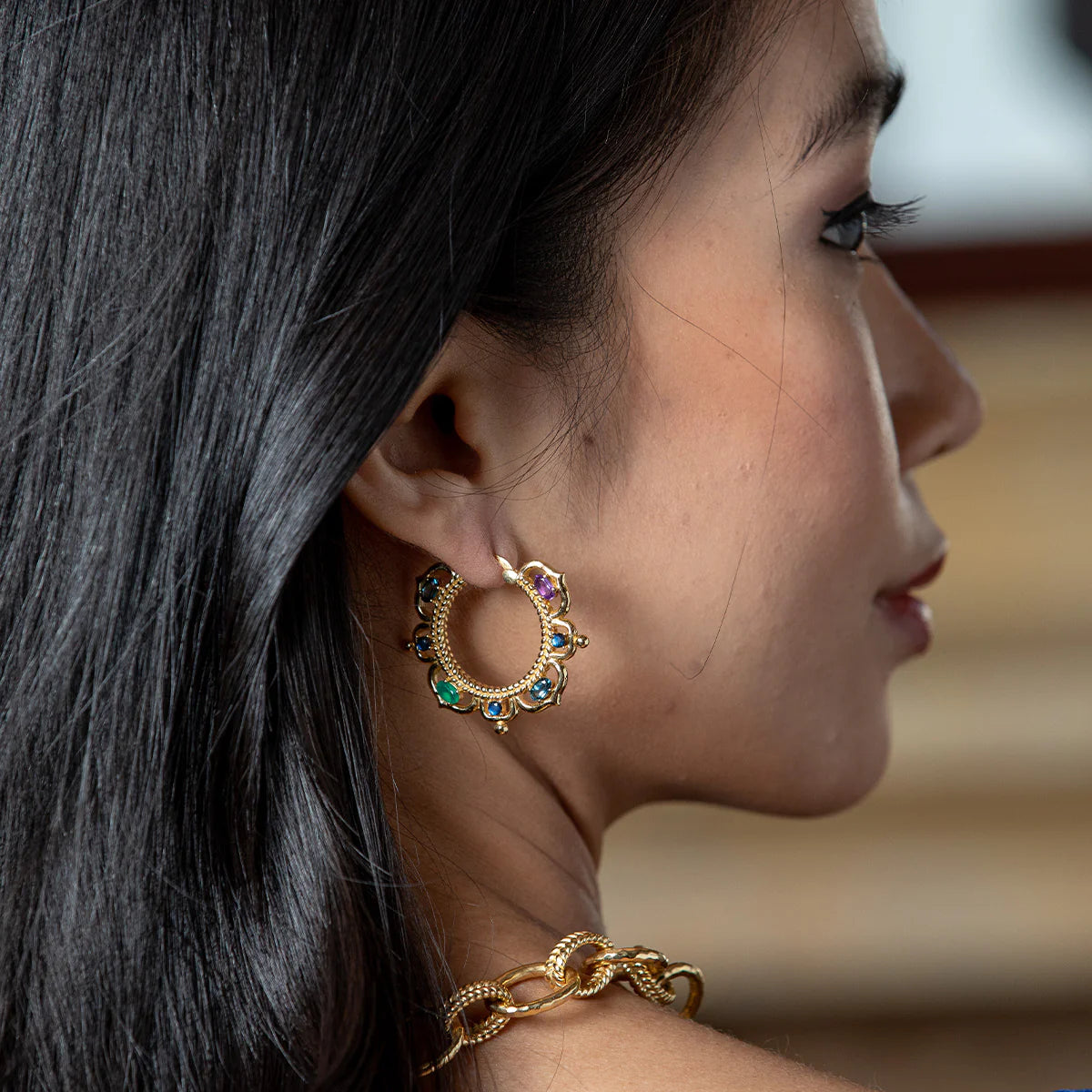 Capucine de Wulf Contessa Hoop Earrings - Multi