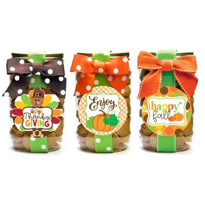 Chocolate Chip Cookies Happy Fall - Assorted Labels Quart Jar