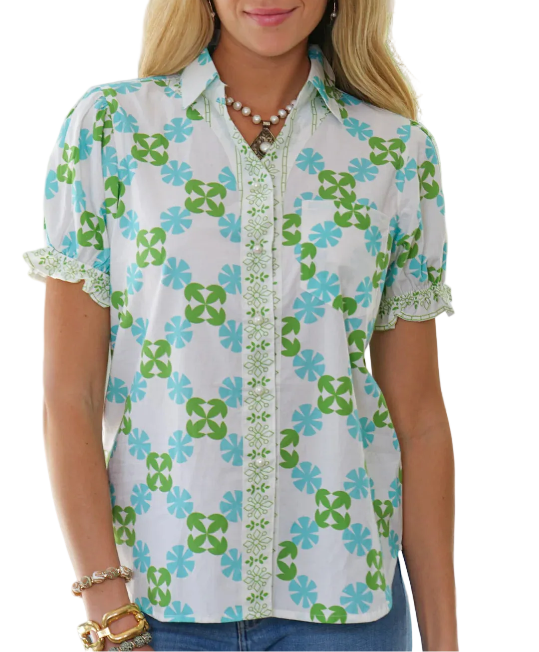 Just Darviny Turq Trellis Top