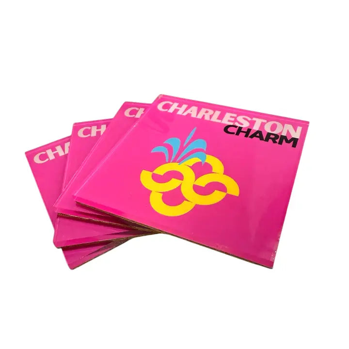 Lucite Travel Coasters - 9 Locales