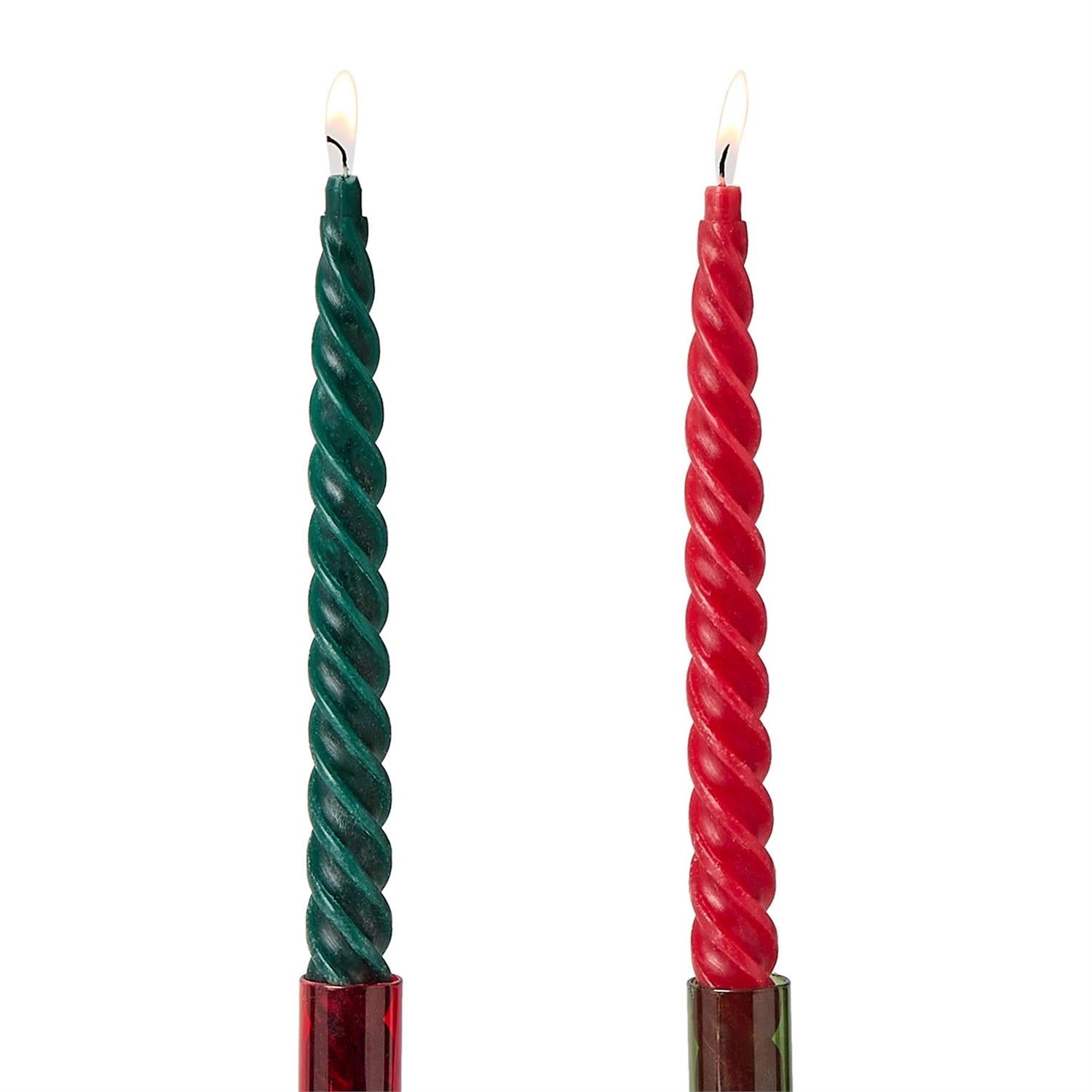 Twist Taper Candles in Gift Box - (three colors)