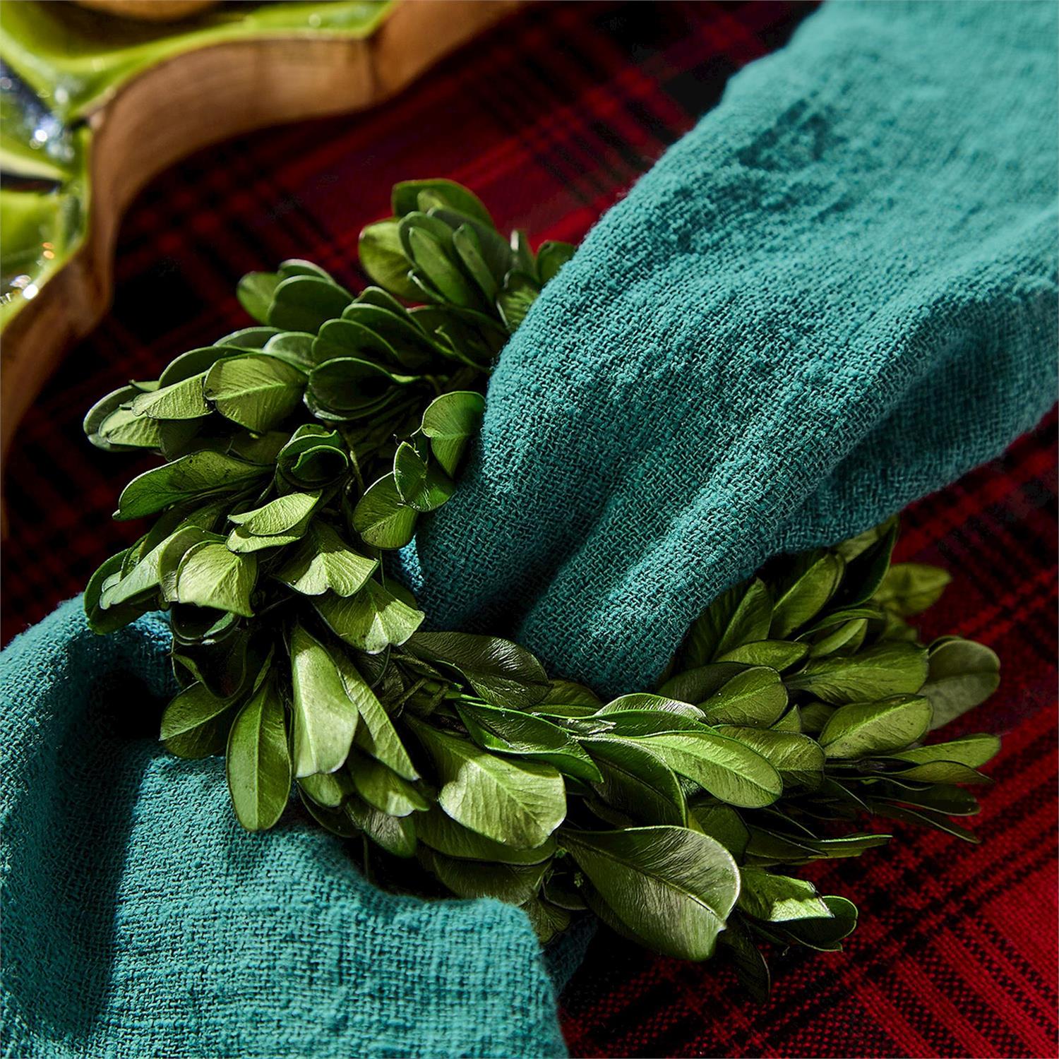 Boxwood Wreath Napkin Rings