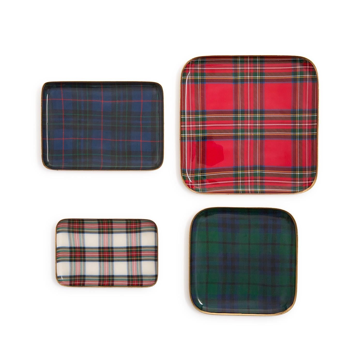 Tartan Metal Trays | 4 Patterns