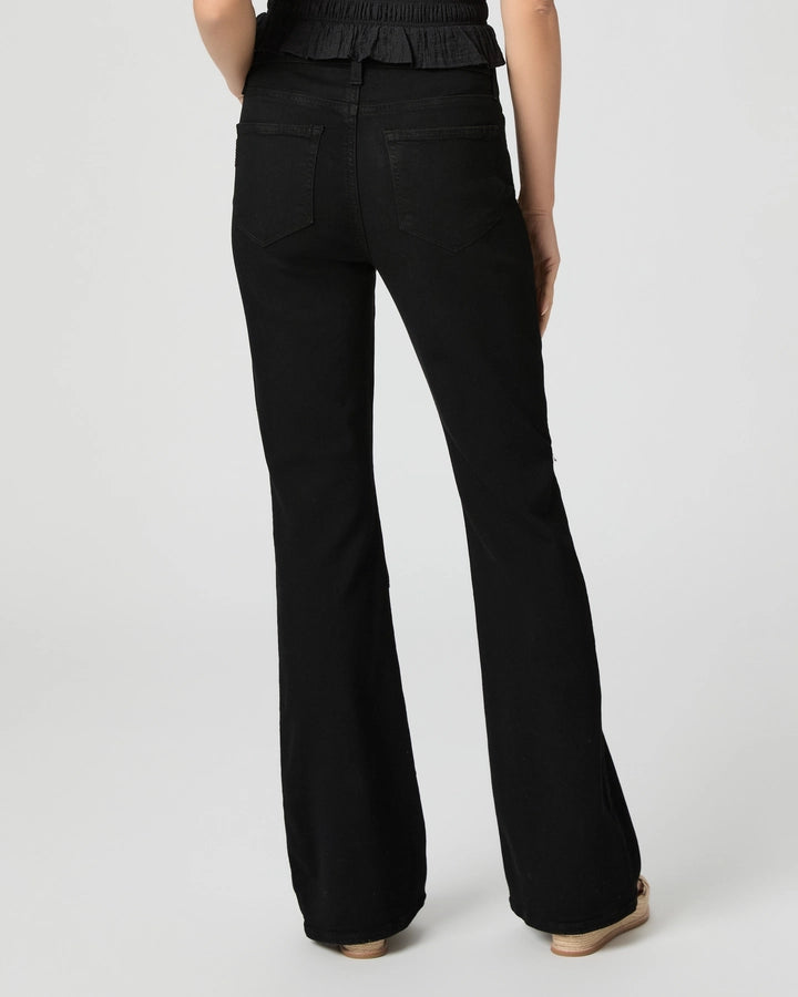 Paige High Rise Laurel Canyon Petite W/ Clean Hem | Black Shadow