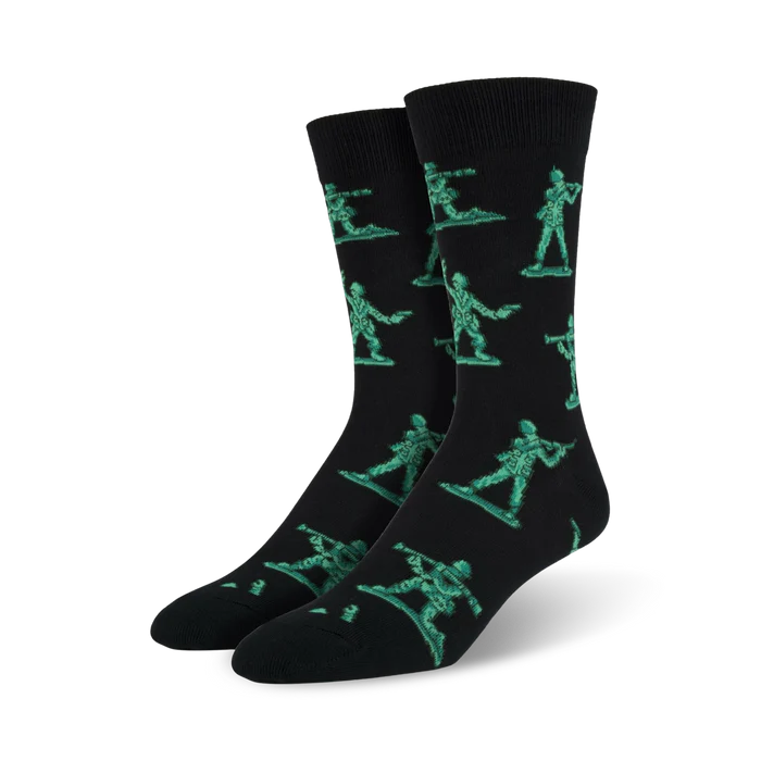 No Boring Socks - Army Men Black