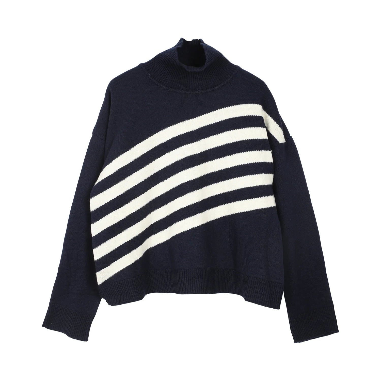MII- Diagonal Wool-Cashmere Sweater