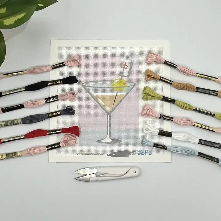 Mahjong Martini Needlepoint Kit