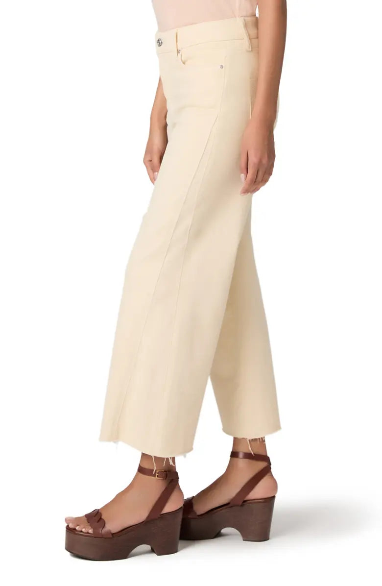 PAIGE Anessa W/ Twisted Outseam Panel + Raw Hem - Butter Yellow