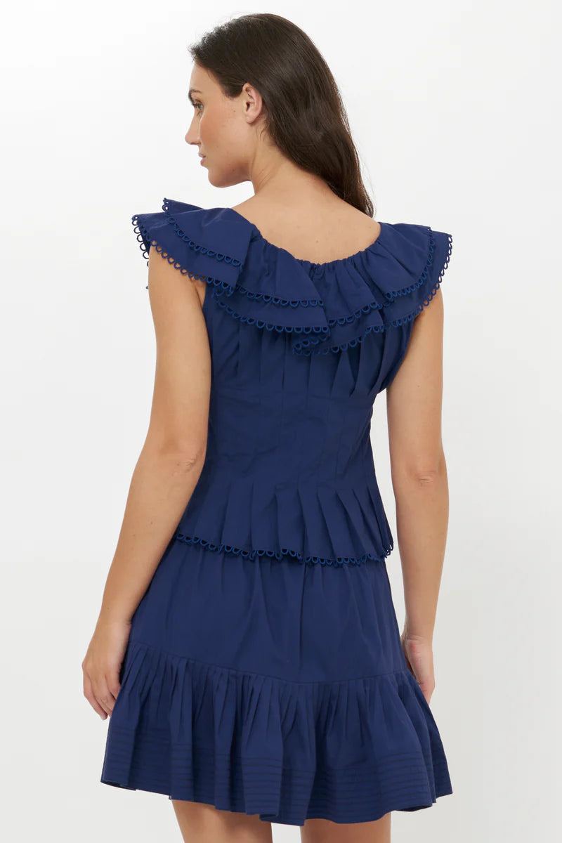 OLIPHANT Ginny Mini Skirt - Tisbury Navy