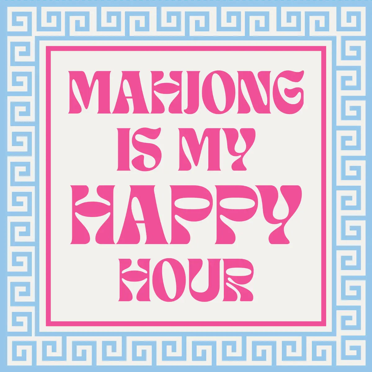 Mahjong Happy Hour Cocktail Napkin