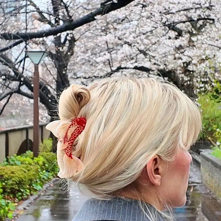 Hand-painted Koi Fish Claw Hair Clip