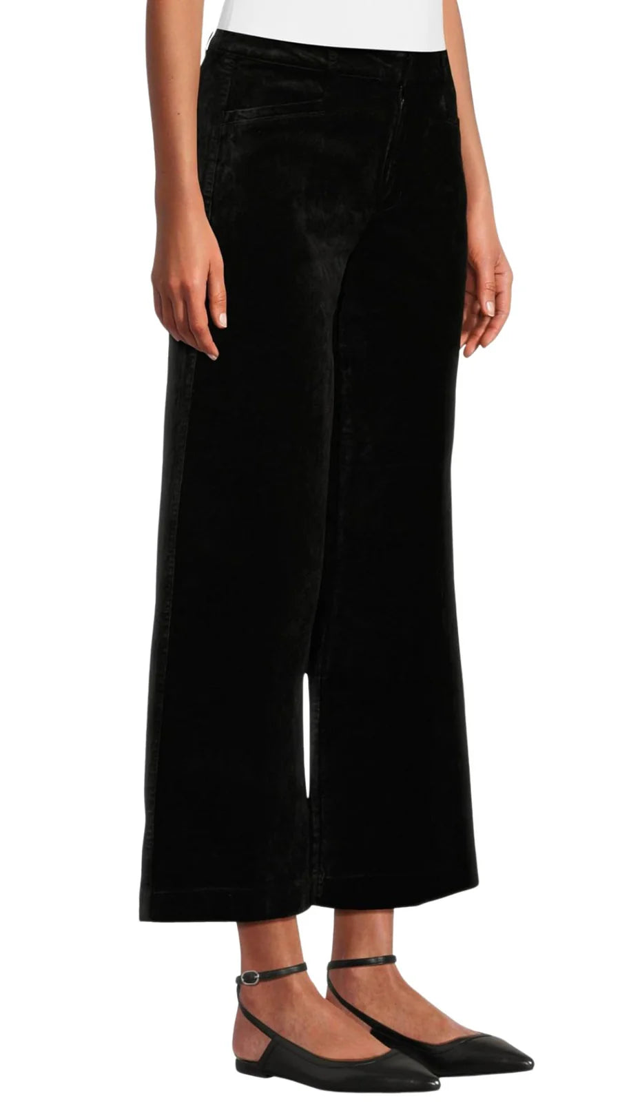 PAIGE Clean Front Anessa Trouser - Black Overdye