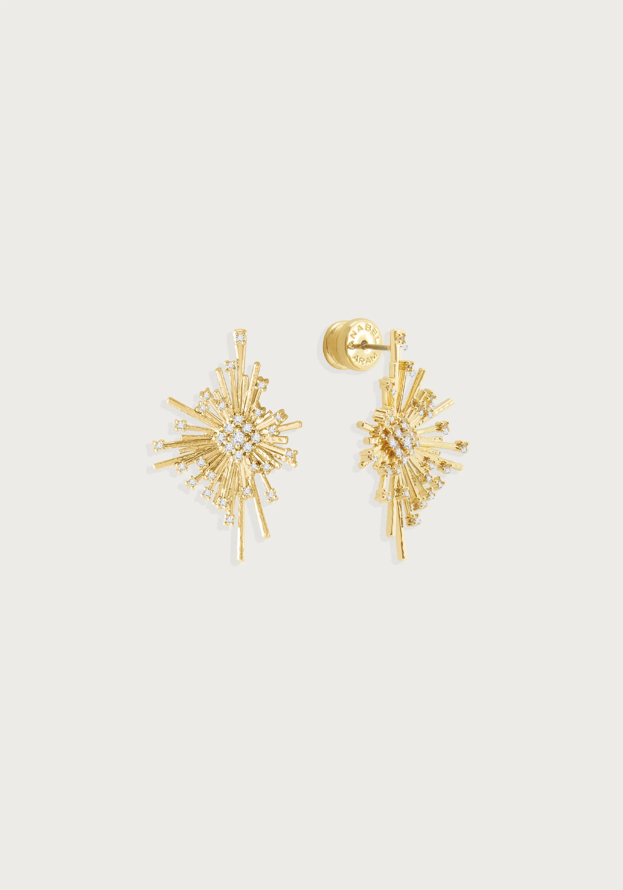 Anabel Aram Celeste Statement Earrings, Gold