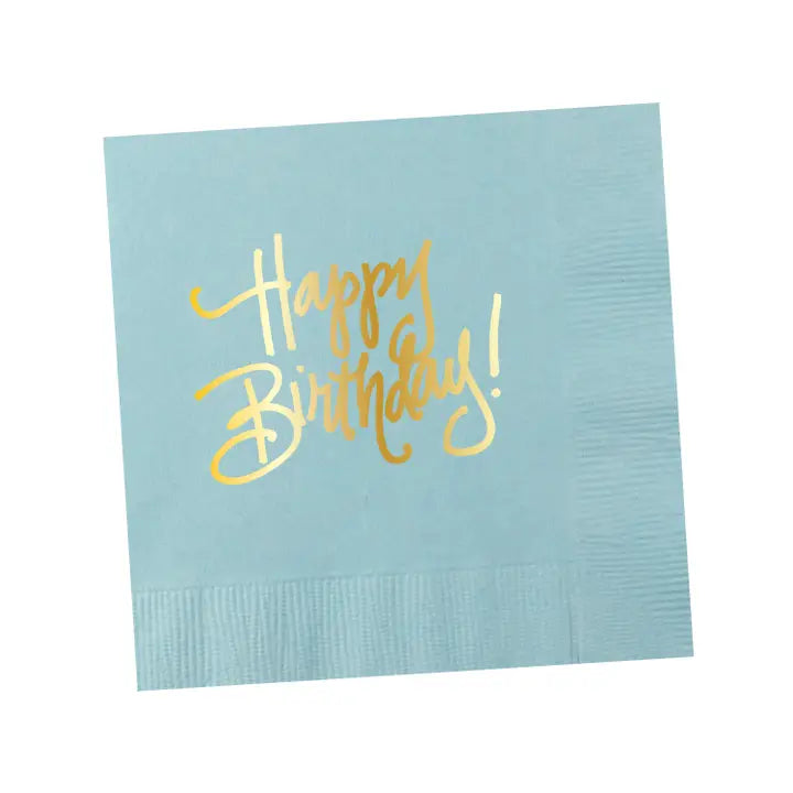 Happy Birthday Cocktail Napkins - (multiple colorways)