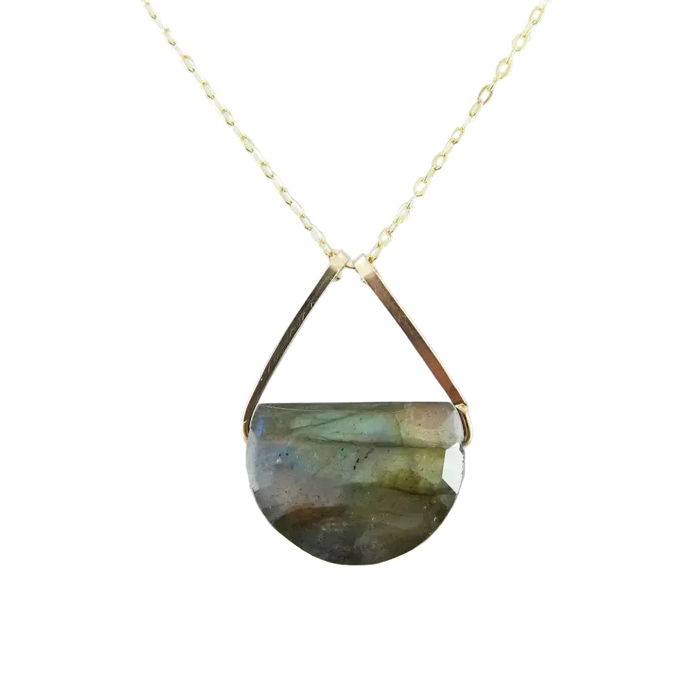 J. Mills Half Moon Faceted Labrodite Necklace