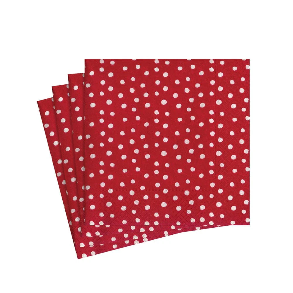 Red Small Dots Napkins - Cocktail and Guest