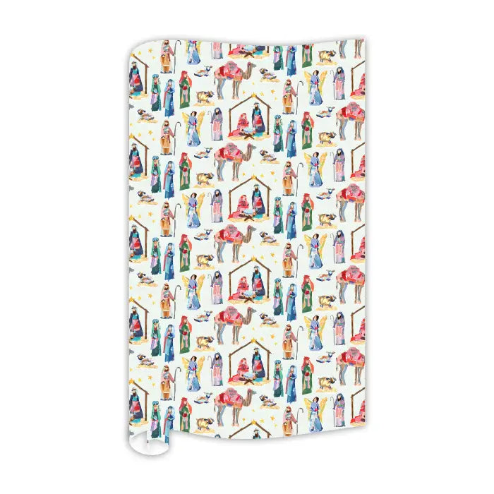 Nativity Scene Pattern Wrapping Paper