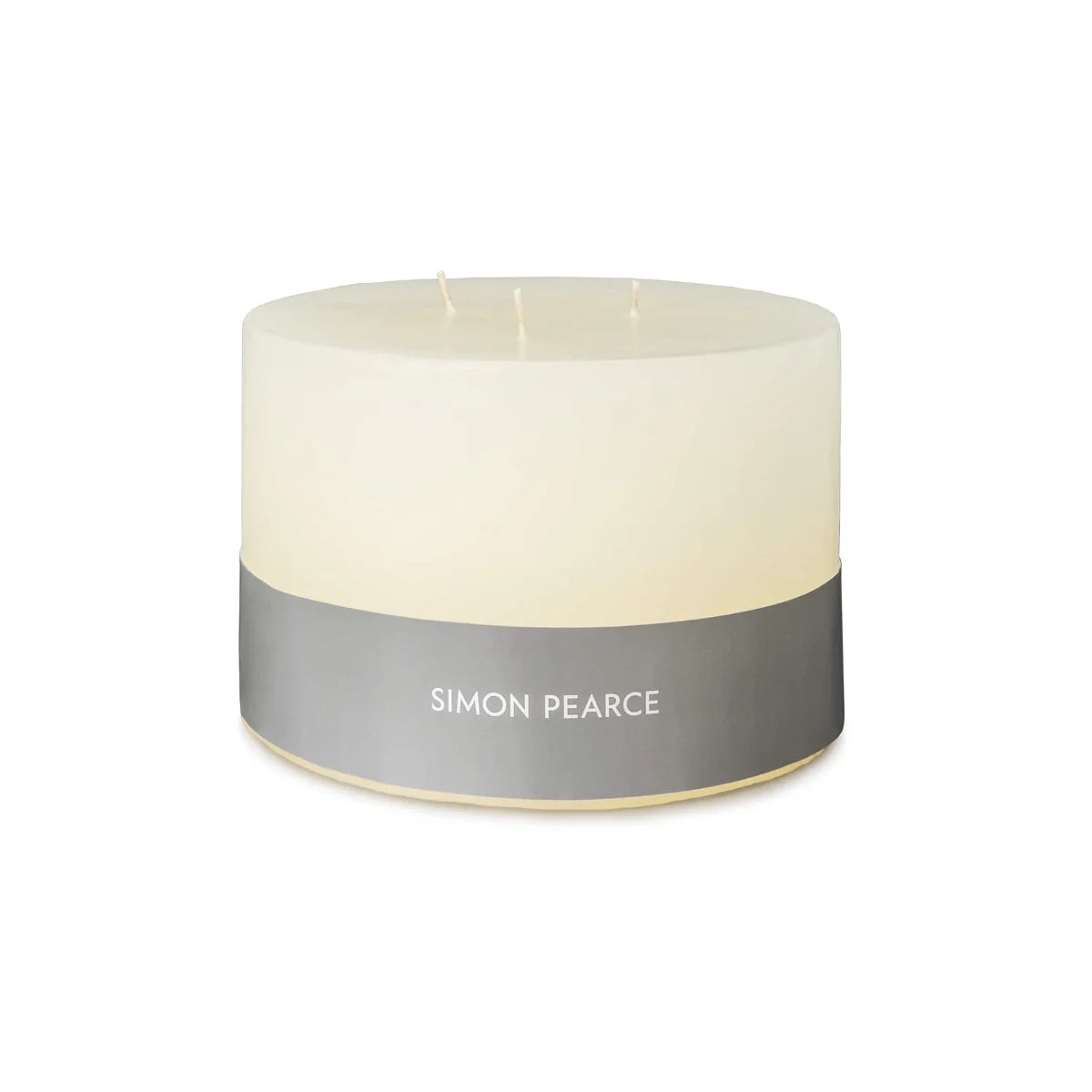 Simon Pearce Ivory Three Wick Pillar Candle 6 x 4