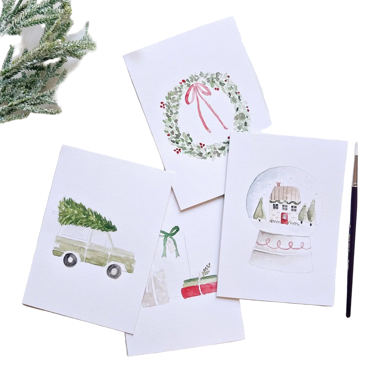 Emily Lex Christmas Cheer Paintable Notecards