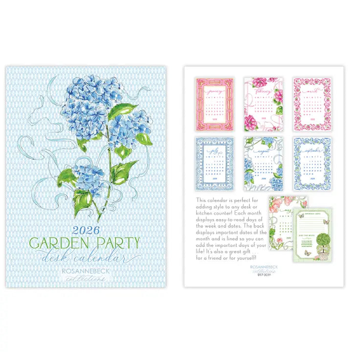 Rosanne Beck 2026 Garden Party Desk Calendar