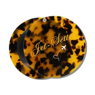 Hand-Painted Jet-Setter Compact Mirror