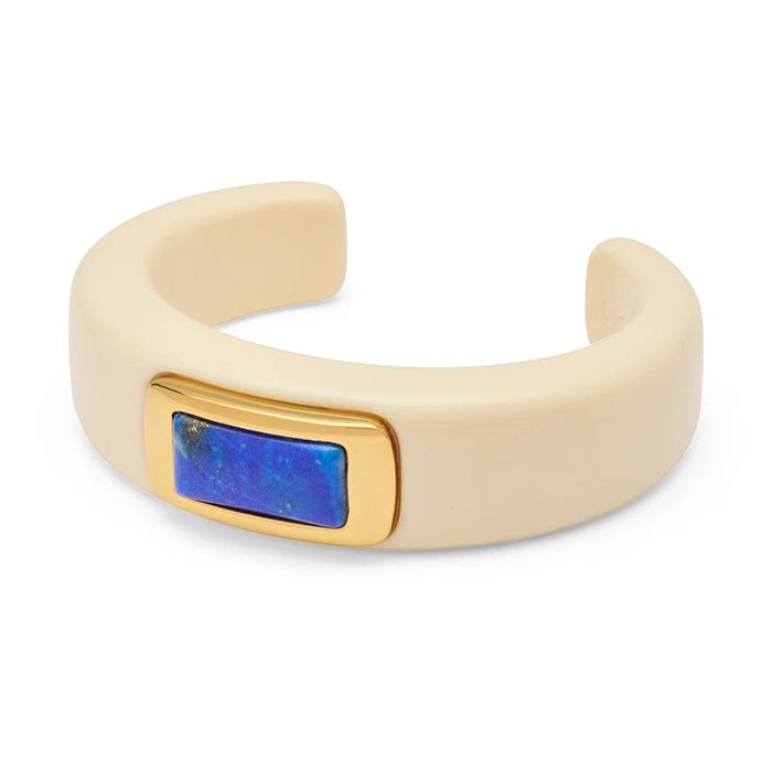 Ivory Resin Lapis Lazuli Bracelet