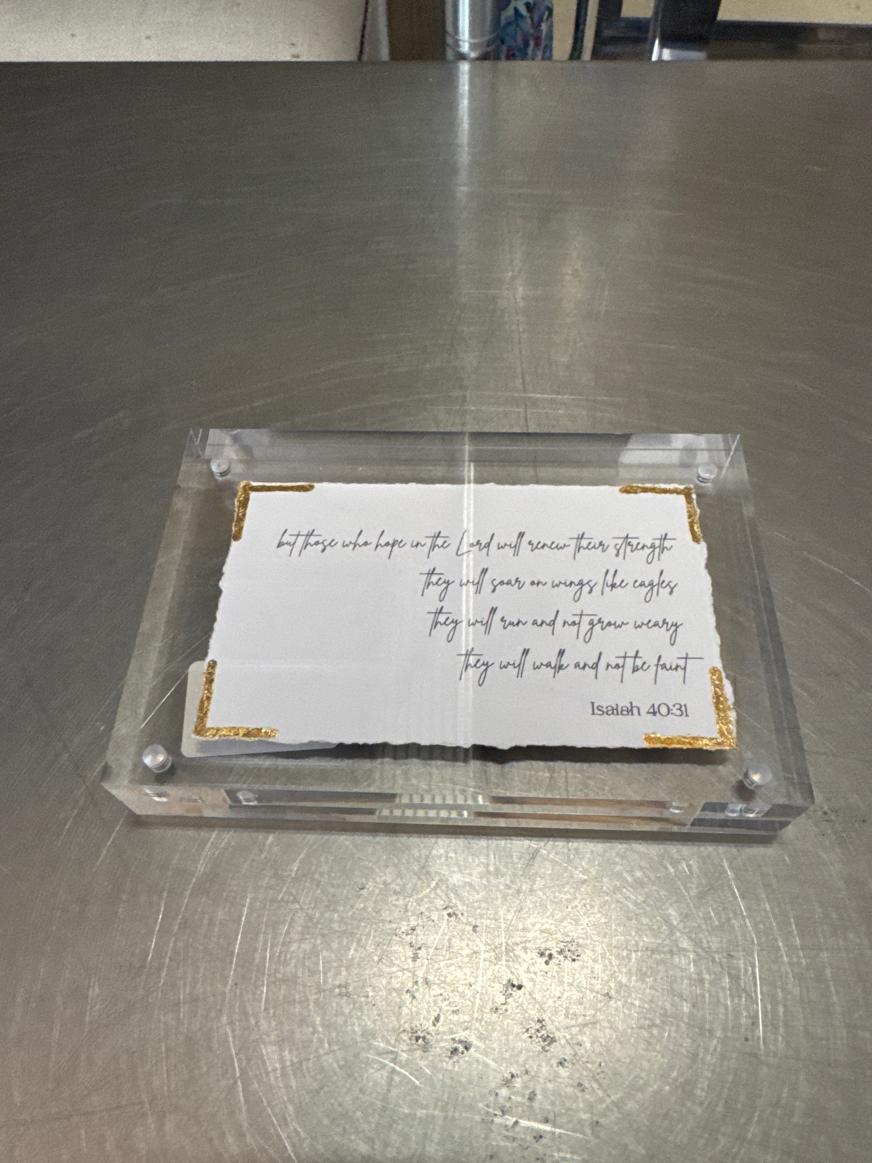 Scriptures in Acrylic Frames - 4x6 (multiple variants)