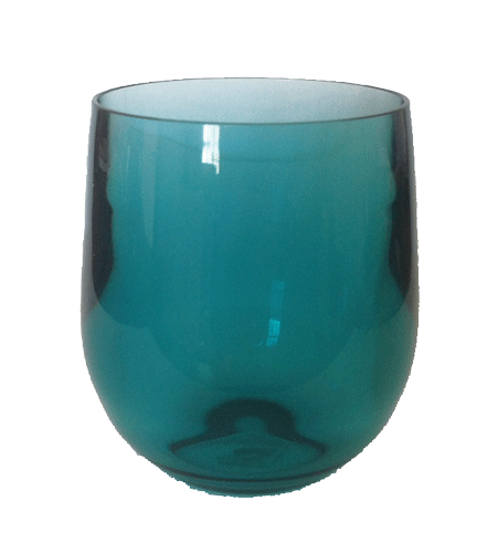 Acrylic Stemless Wine Glass - Turquoise